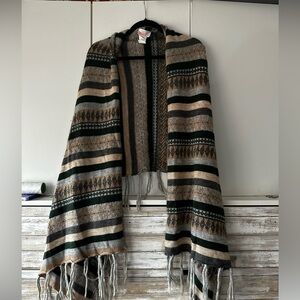MOON vest style sweater in size S. multicolored striped material